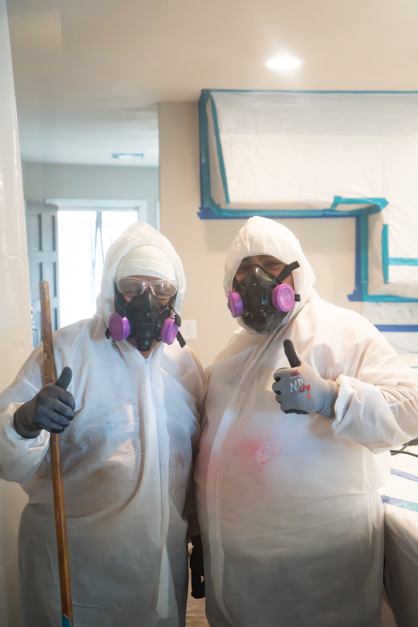 Mold Remediation work in progress on a Phoenix property
